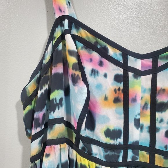 Torrid Plus Size Women's Rainbow Tie-Dye Sleeveless Maxi Dress Chiffon Size 20 - Picture 16 of 16